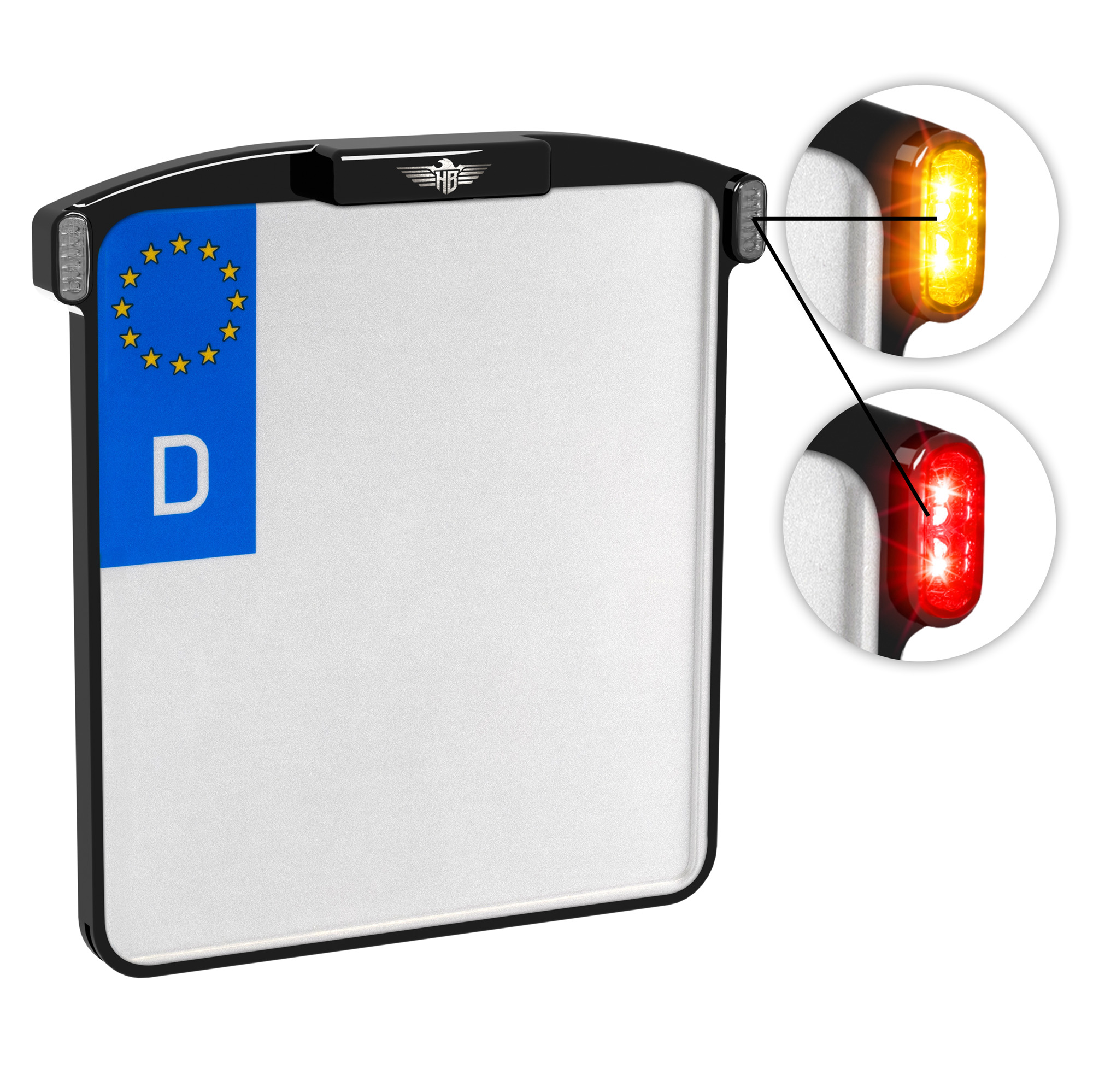 ALL-IN-ONE MICRO KENNZEICHENHALTER - 3in1 BLINKER - BREMSLICHT - RÜCKLICHT