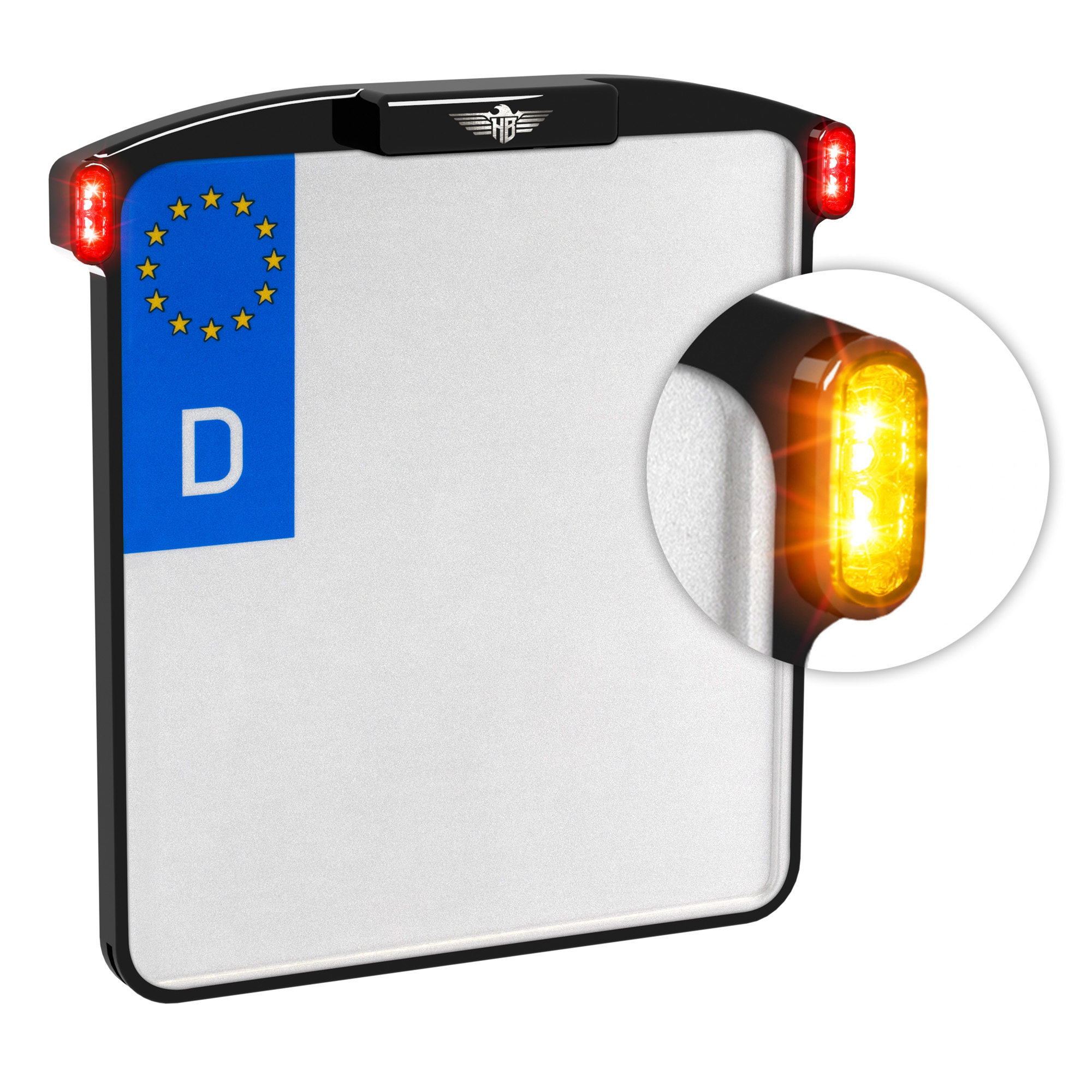 ALL-IN-ONE MICRO KENNZEICHENHALTER - 3in1 BLINKER - BREMSLICHT - RÜCKLICHT