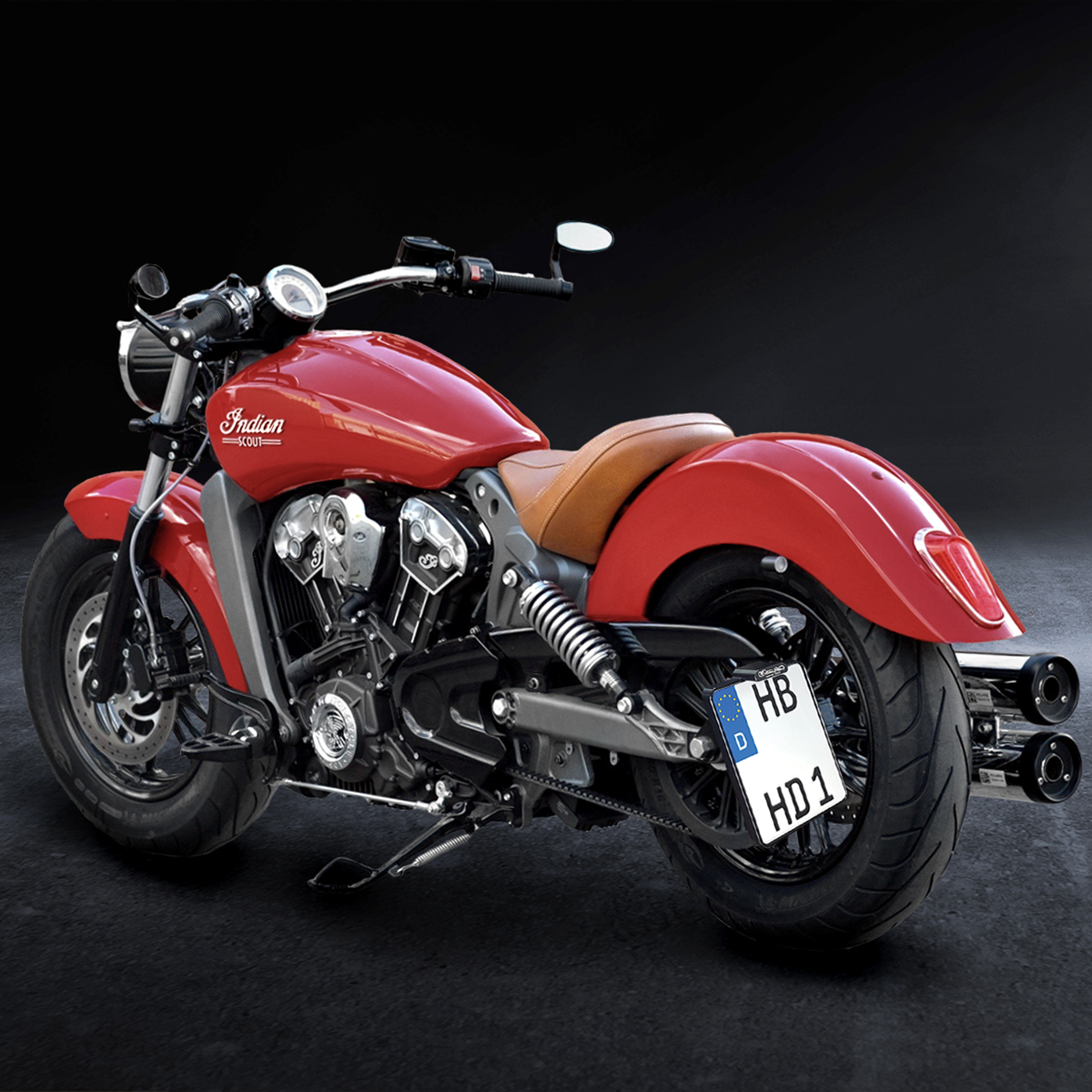 SIDE MOUNT PASSEND FÜR INDIAN SCOUT - SEITLICHER KENNZEICHENHALTER