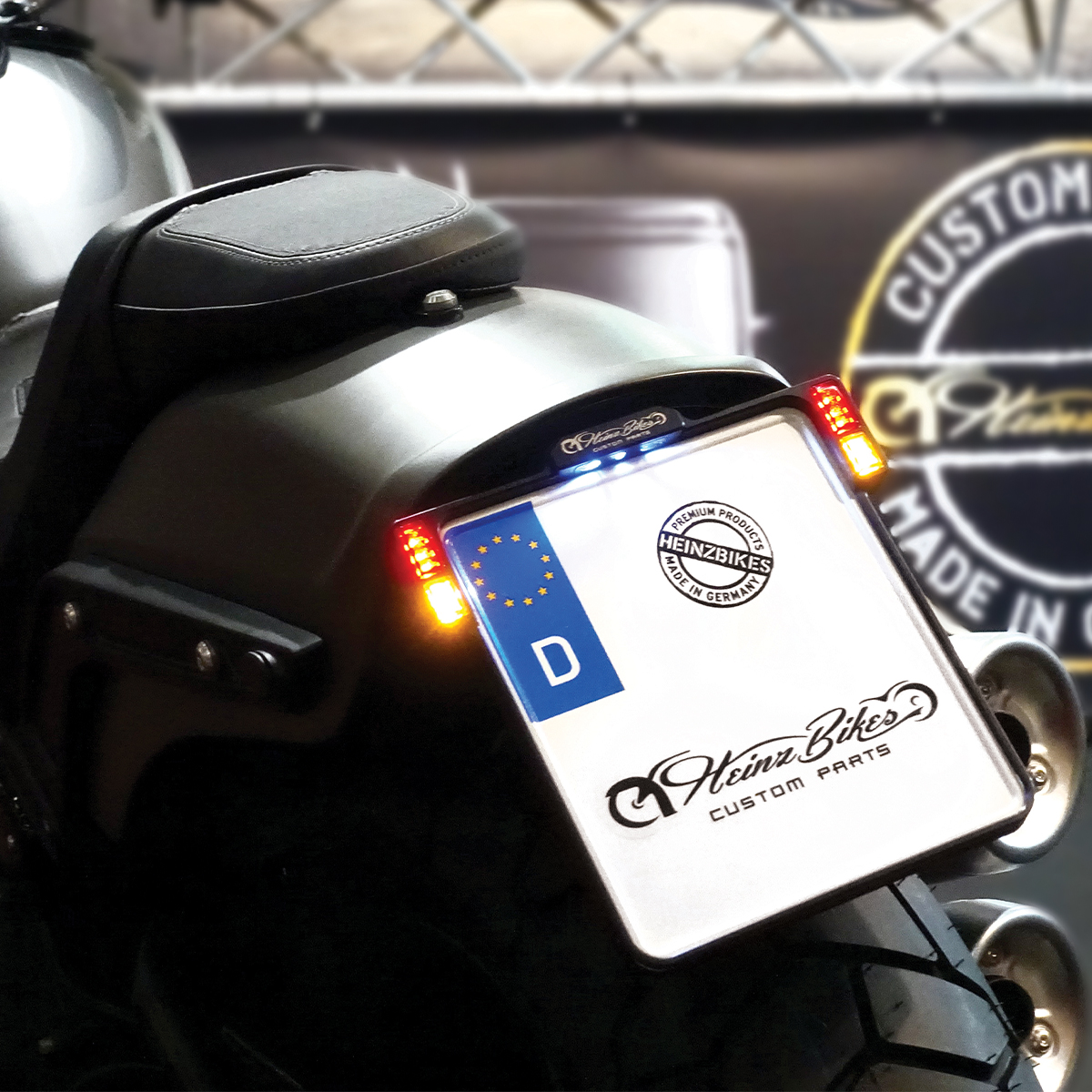 KENNZEICHENHALTER HECKUMBAU SET PASSEND FÜR HARLEY-DAVIDSON FAT BOB 2018